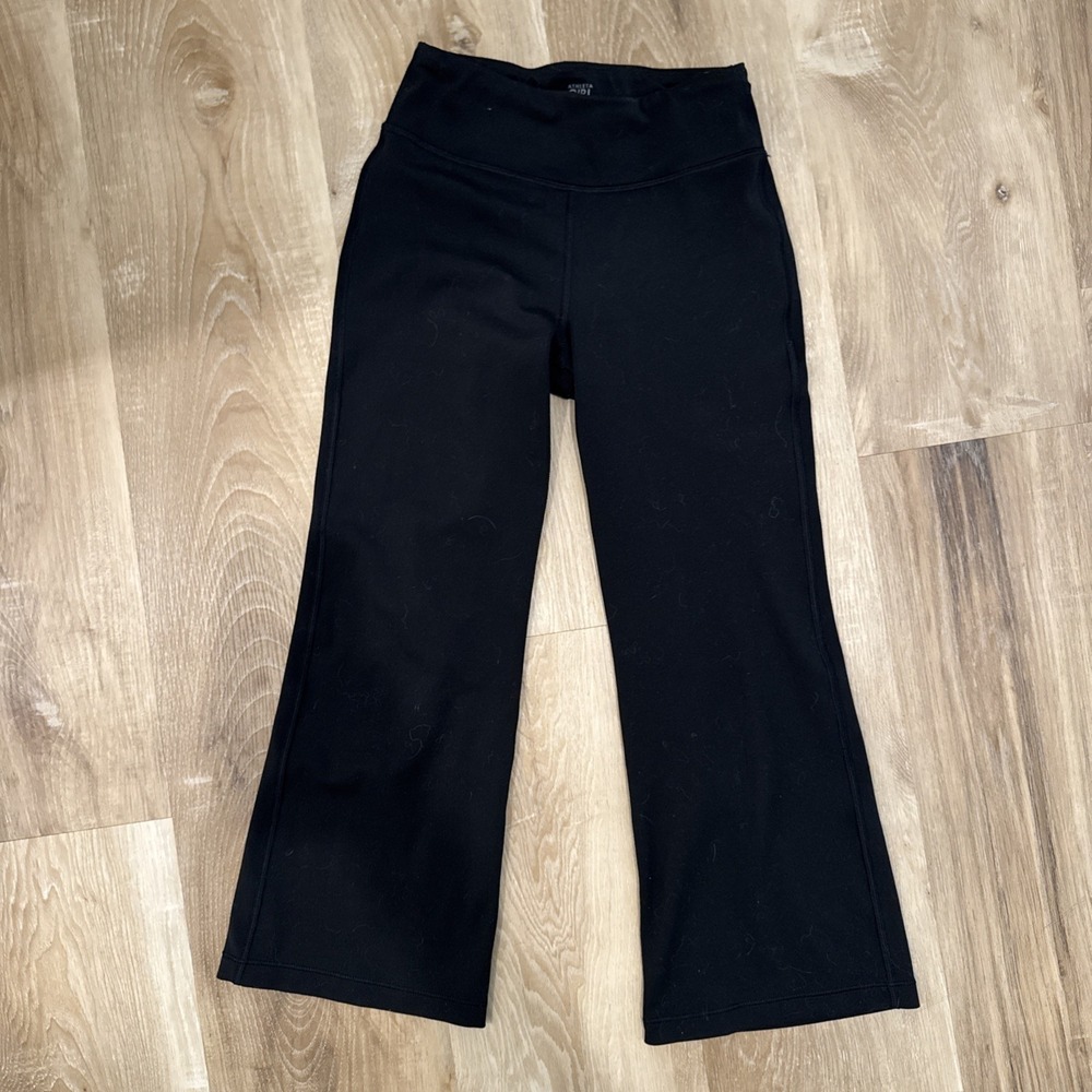 Athleta Girl Chit Chat Kick Flare Capri Size 8-10 Black